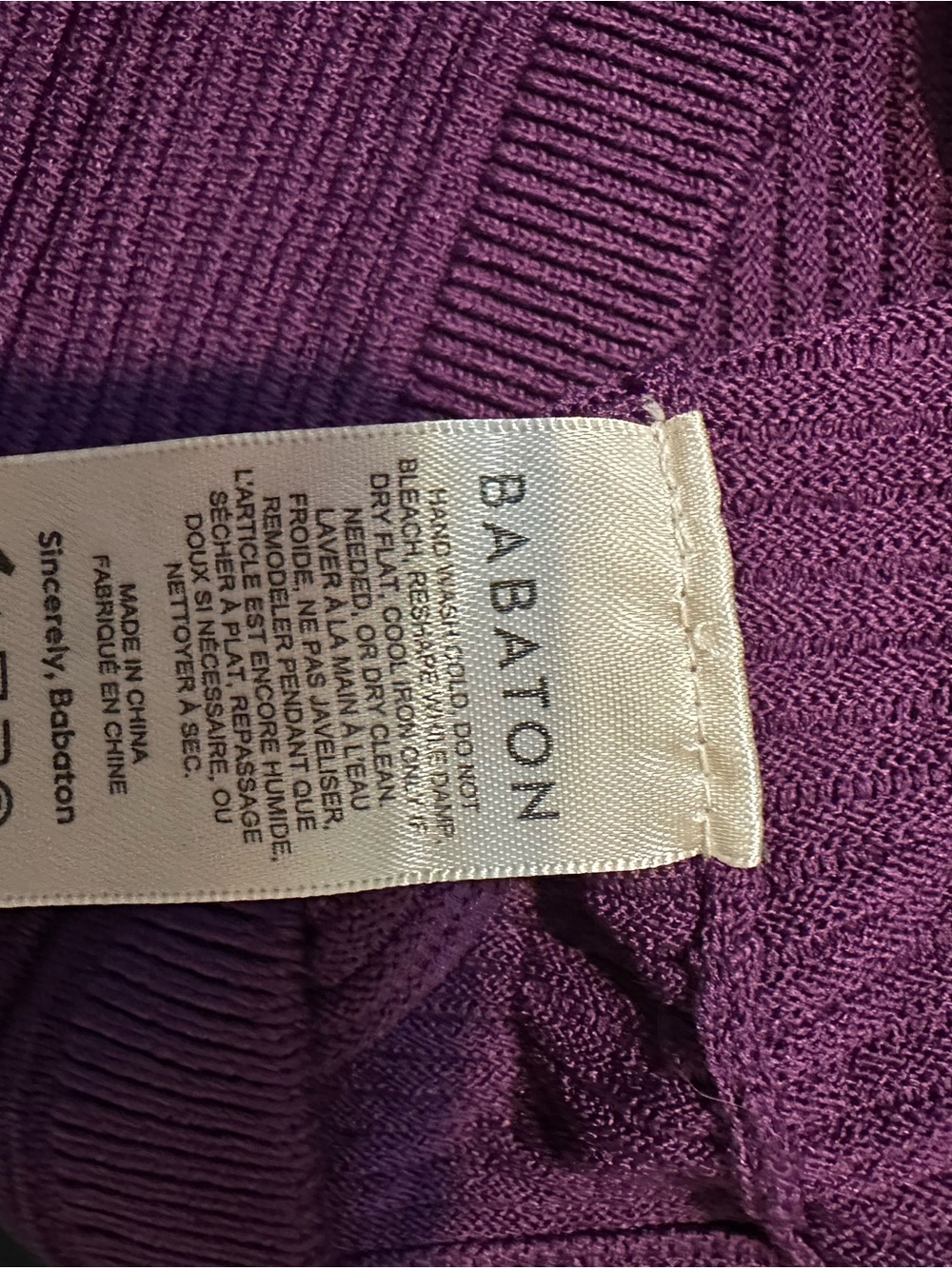 Babaton Deep Purple Ribbed Tank - Picture 7 of 8